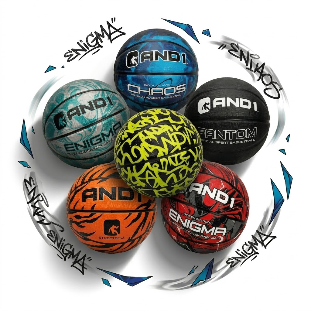  AND1 Enigma Rubber Basketball product image for basketballs in the United Kingdom, showing sports equipment that shoppers can compare by material quality, size, grip, fit, surface suitability, training purpose, durability, storage needs and Amazon search intent before buying online 